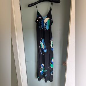 GAP Black Dress with Blue and Green Patterns